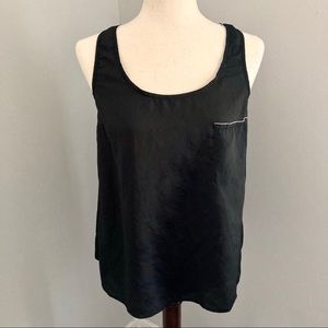 Charlotte Russe Black Beaded Racerback Tank Top